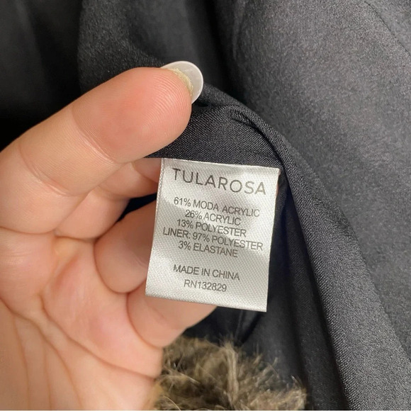 ✨NWT Revolve Tularosa Multi 70s Stripe Harkin Faux Fur Vegan Jacket Coat Large - Picture 11 of 12